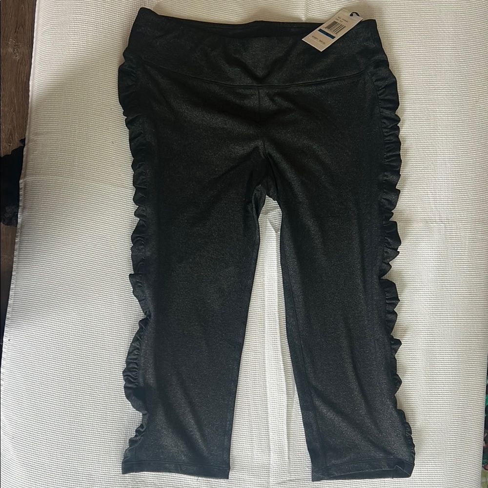 Black Ruffle Women's Leggings